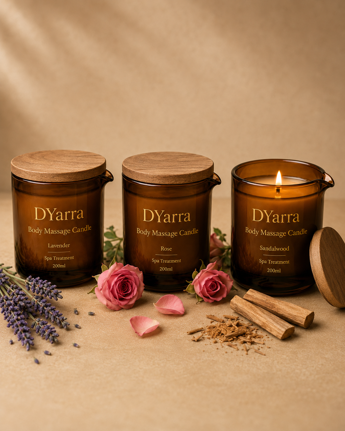 DYarra Restore Body Massage Oil Candle-200 mL