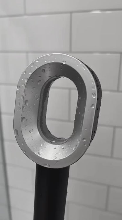 Lifestyle video showing the flow of the water in a bathroom setting. this shows how the hair feels soft and skin feel supple after using DYarra Filtered shower head with inbuilt ACF filter. this is an NSF certified shower filter which removes Chlorine, hard minerals and other impurities, leaving you skin eczema and Psoriasis free and relieves from itchy skin and scalp